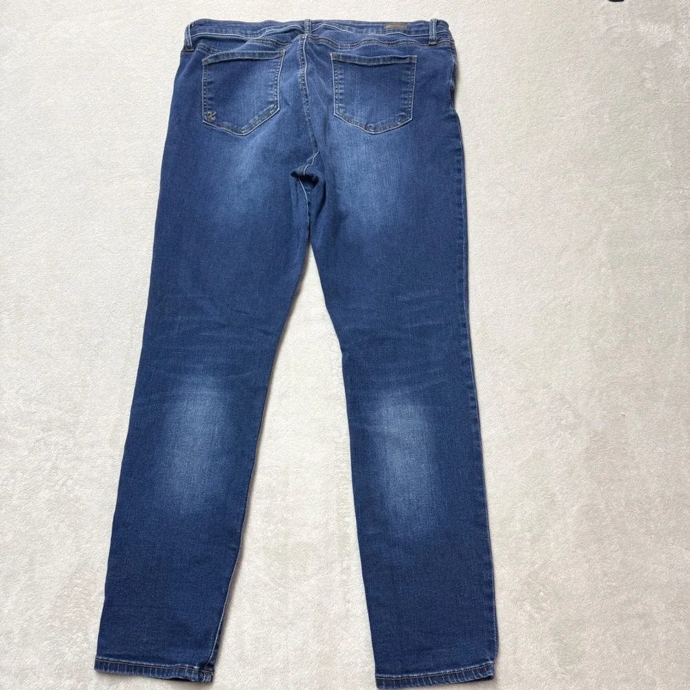 Kut from the Kloth Toothpick Skinny Jeans Dark Wash Denim 16S Short Petite
